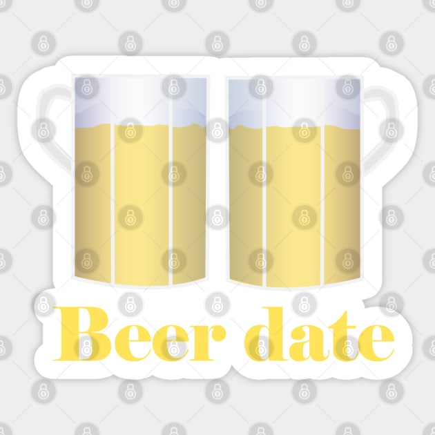 Beer date Sticker by Nosa rez